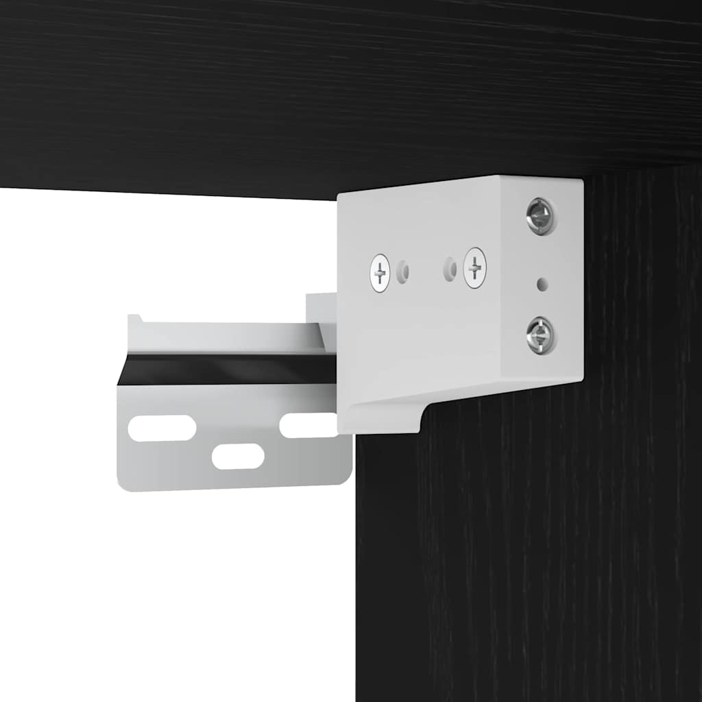 Dulap TV de perete 2 pcs Stejar negru 100 x 30 x 30 cm GartenMobel Dekor