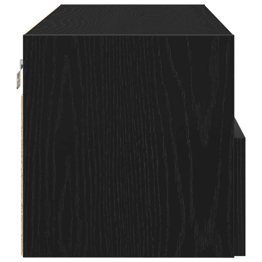 Dulap TV de perete 2 pcs Stejar negru 100 x 30 x 30 cm GartenMobel Dekor