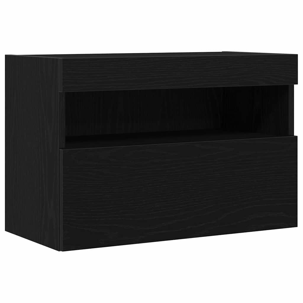 Dulap TV de perete Stejar negru 60 x 30 x 40 cm Lemn compozit GartenMobel Dekor