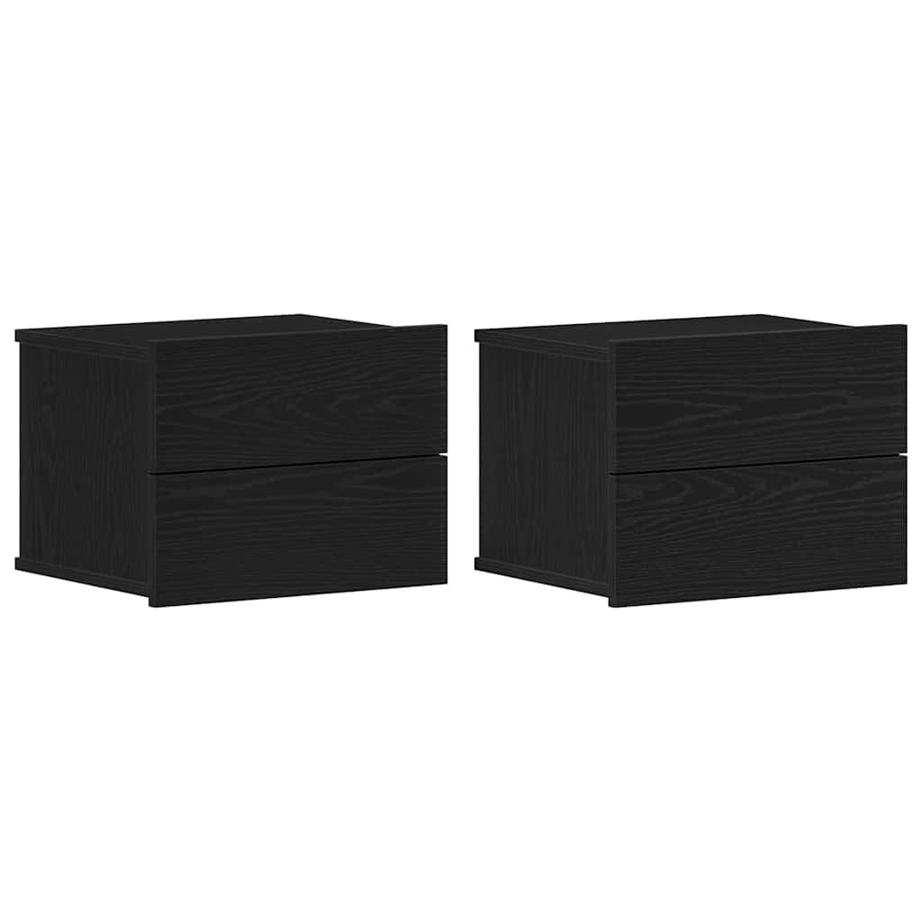 Dulap de noapte cu sertar 2 pcs Stejar negru 40 x 30 x 30 cm GartenMobel Dekor