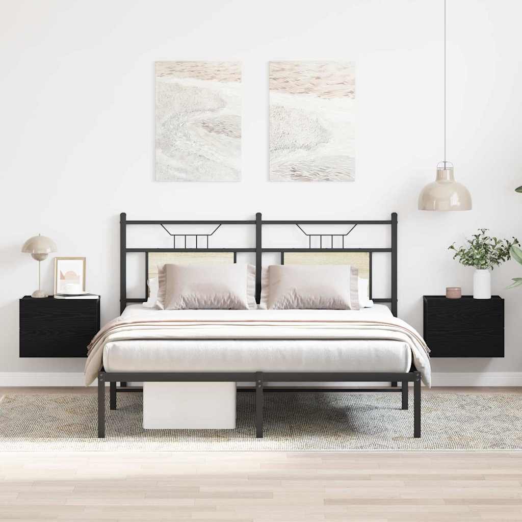 Dulap de noapte cu sertar 2 pcs Stejar negru 40 x 30 x 30 cm GartenMobel Dekor