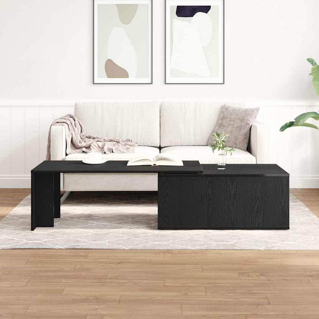 Masă de cafea Stejar negru 150 x 50 x 35 cm Lemn compozit GartenMobel Dekor