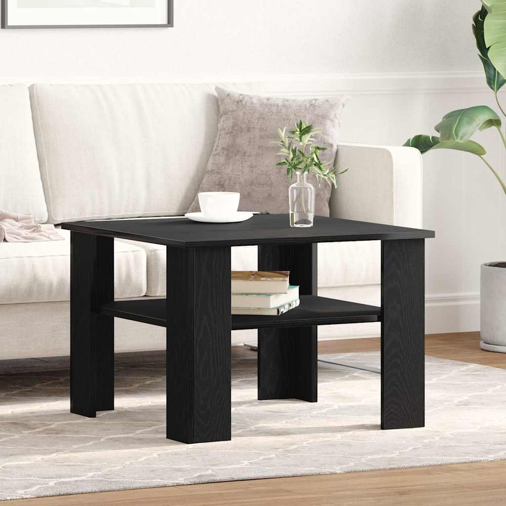 Masă de cafea Stejar negru 60 x 60 x 42 cm Lemn compozit GartenMobel Dekor