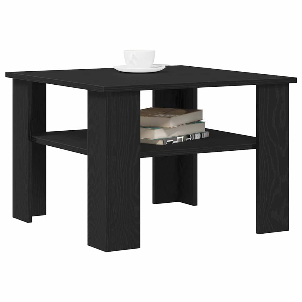 Masă de cafea Stejar negru 60 x 60 x 42 cm Lemn compozit GartenMobel Dekor