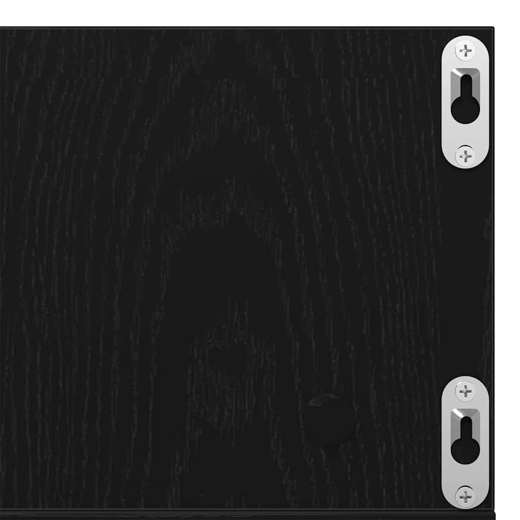 Raft de perete Stejar negru 75 x 18 x 18 cm Lemn compozit GartenMobel Dekor