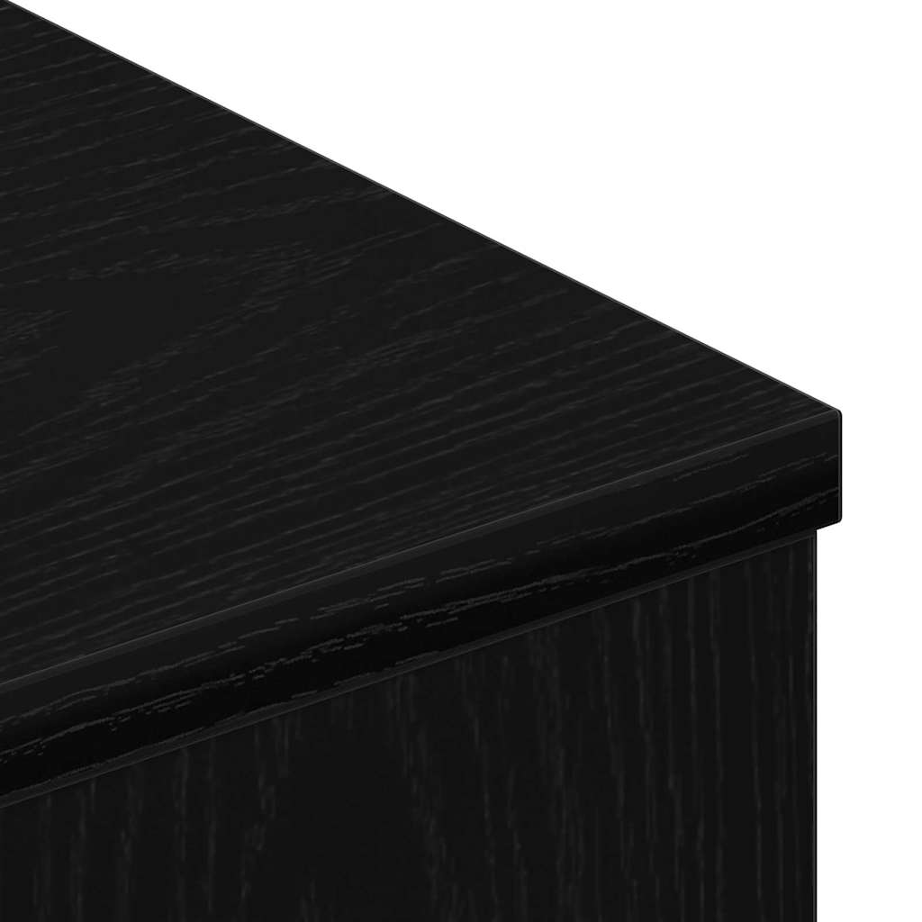 Support TV cu sertar Negru 80 x 34 x 30 cm Lemn compozit GartenMobel Dekor