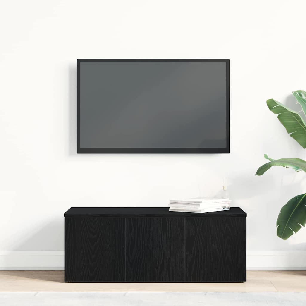 Support TV cu sertar Negru 80 x 34 x 30 cm Lemn compozit GartenMobel Dekor