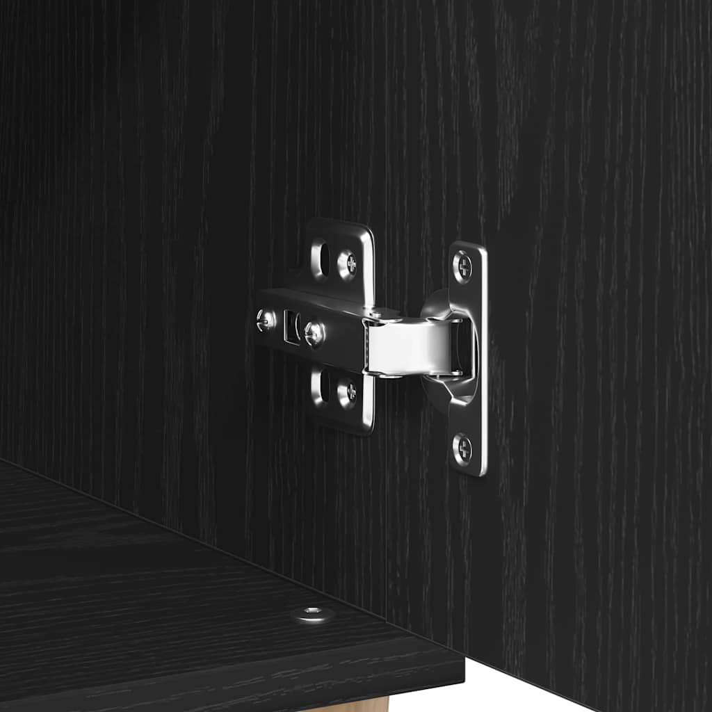 Bufet Negru 60 x 35 x 70 cm Lemn compozit GartenMobel Dekor