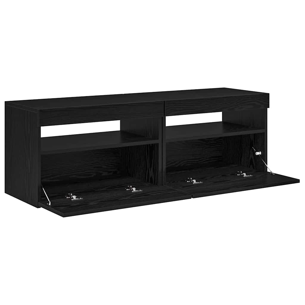 Cabinet TV 2 pcs Negru 60 x 35 x 40 cm Lemn compozit GartenMobel Dekor