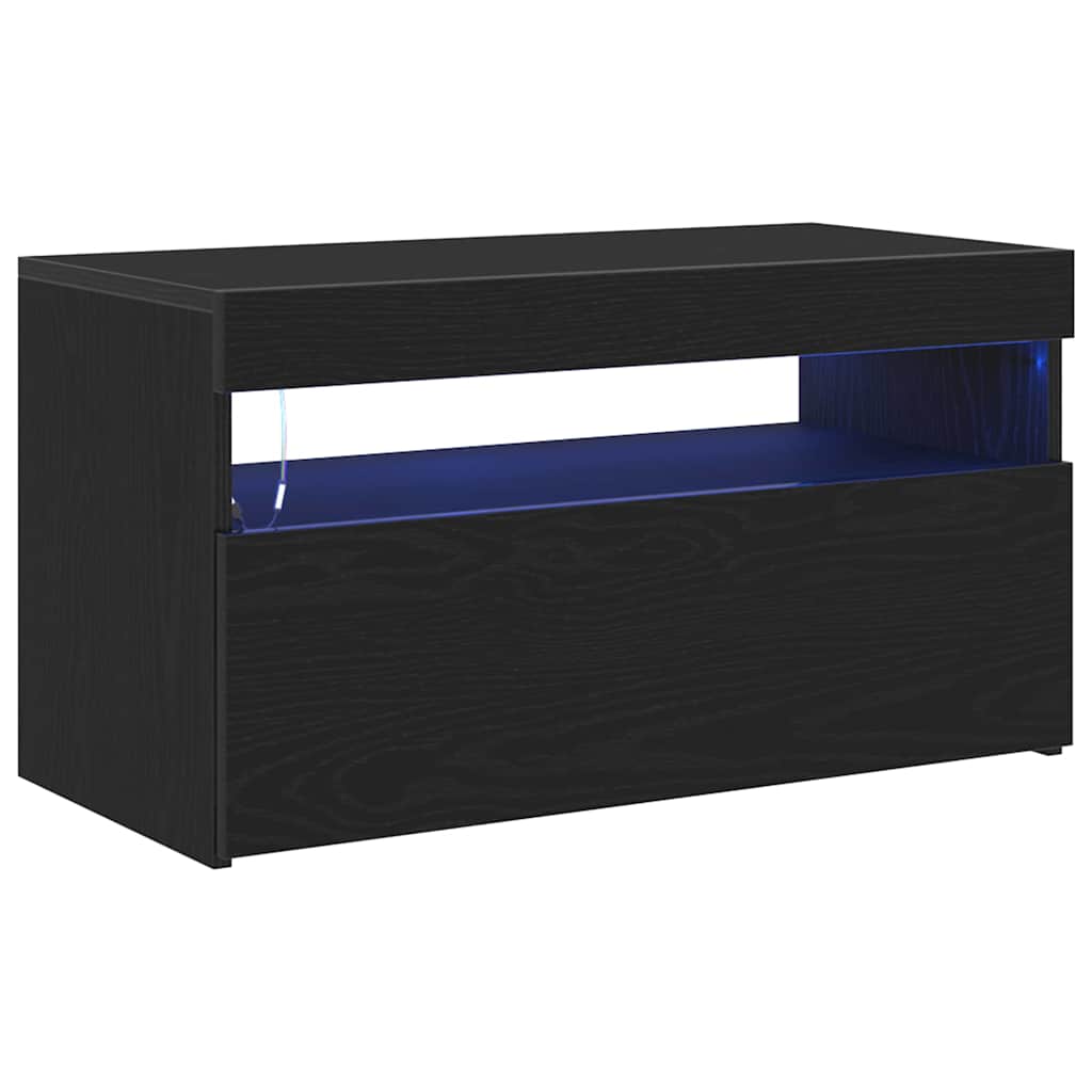 Cabinet TV 2 pcs Negru 75 x 35 x 40 cm Lemn compozit GartenMobel Dekor