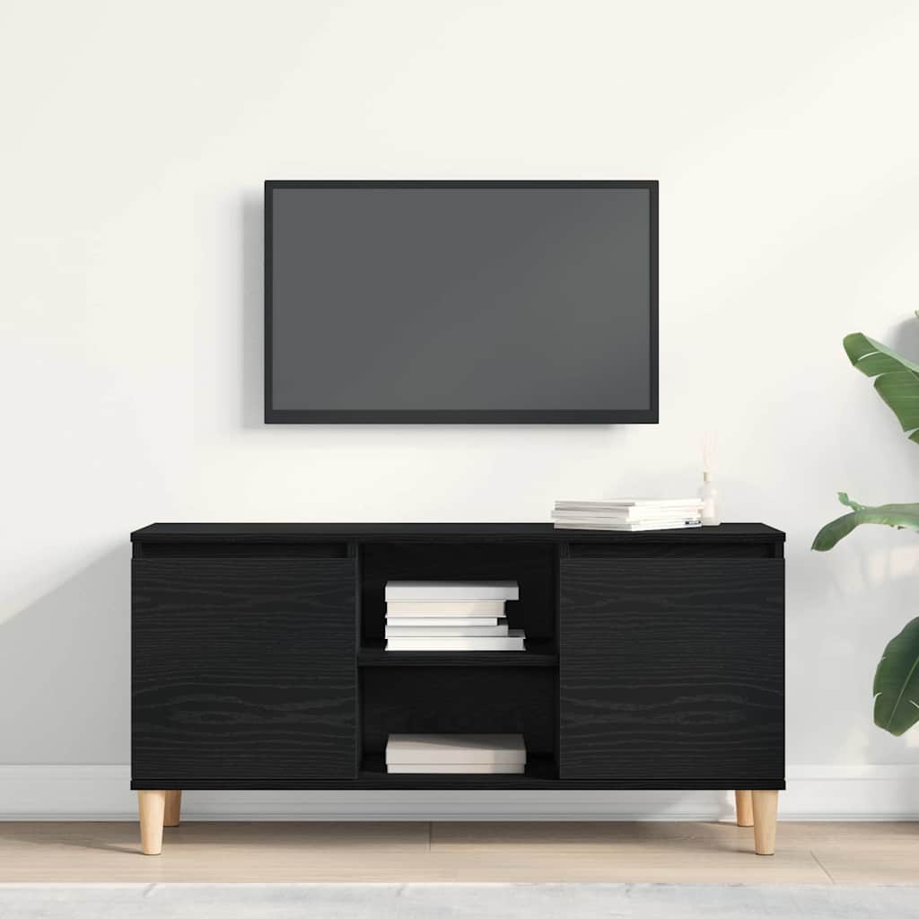 Cabinet TV Negru 102 x 35 x 50 cm Lemn compozit GartenMobel Dekor