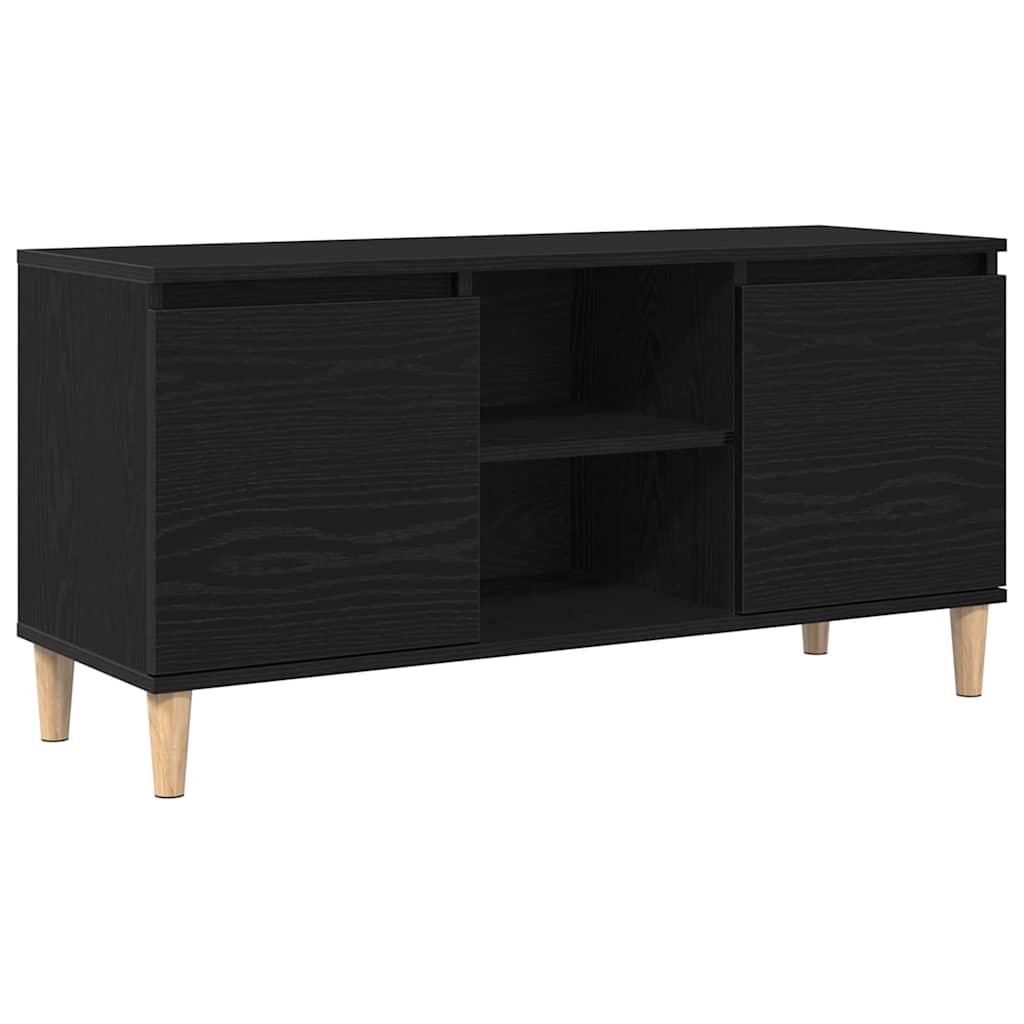 Cabinet TV Negru 102 x 35 x 50 cm Lemn compozit GartenMobel Dekor