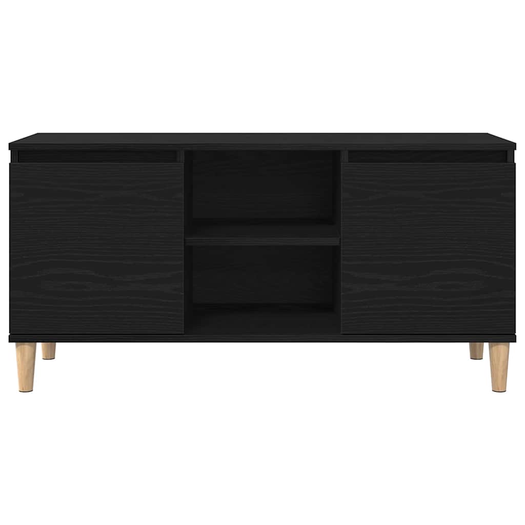 Cabinet TV Negru 102 x 35 x 50 cm Lemn compozit GartenMobel Dekor