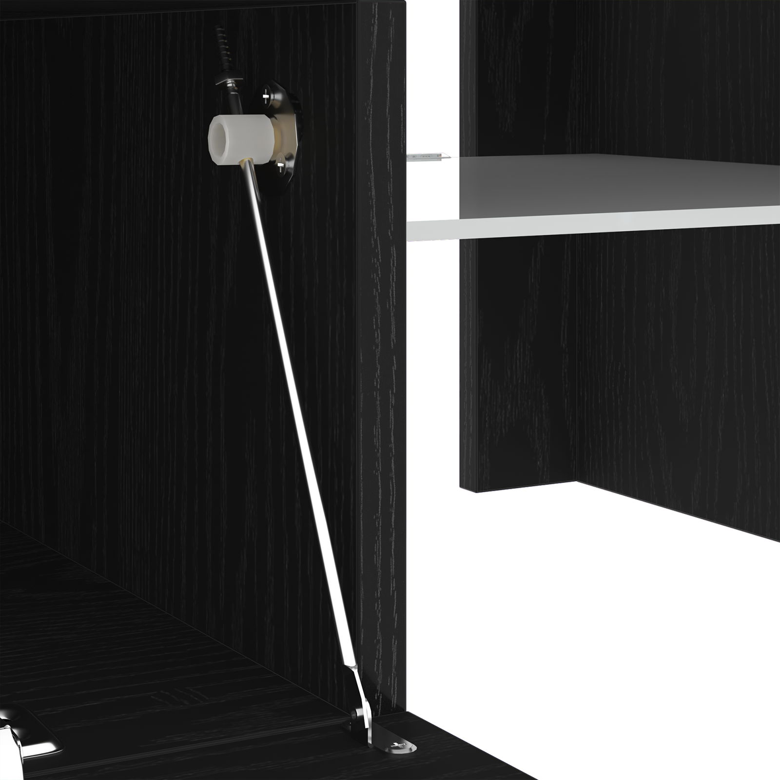 Cabinet TV Negru 120 x 35 x 40 cm Lemn compozit GartenMobel Dekor