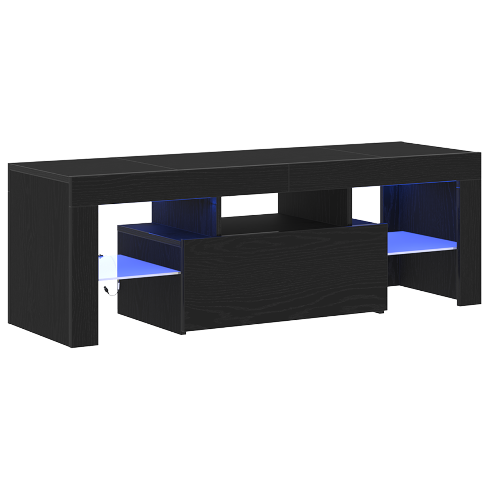 Cabinet TV Negru 120 x 35 x 40 cm Lemn compozit GartenMobel Dekor