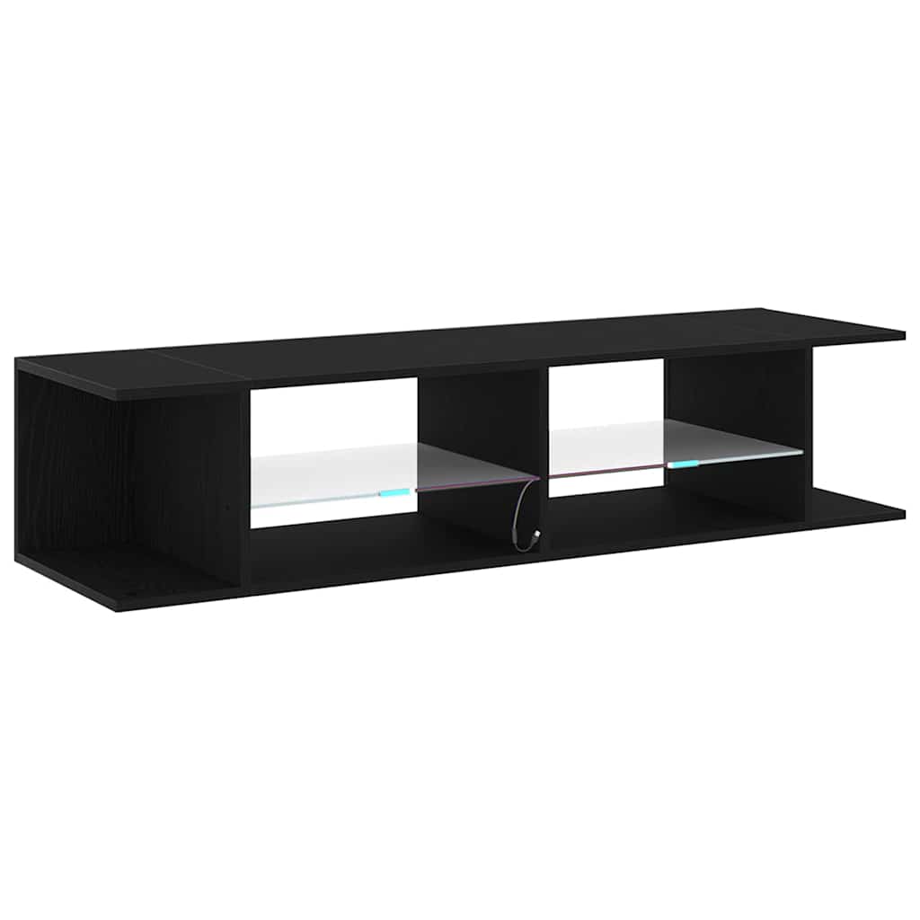 Cabinet TV Negru 135 x 39 x 30 cm Lemn compozit GartenMobel Dekor