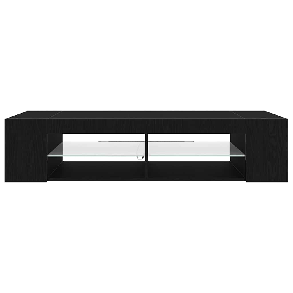 Cabinet TV Negru 135 x 39 x 30 cm Lemn compozit GartenMobel Dekor