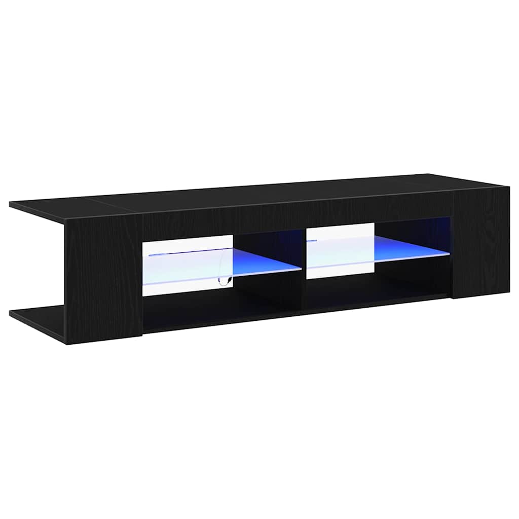 Cabinet TV Negru 135 x 39 x 30 cm Lemn compozit GartenMobel Dekor