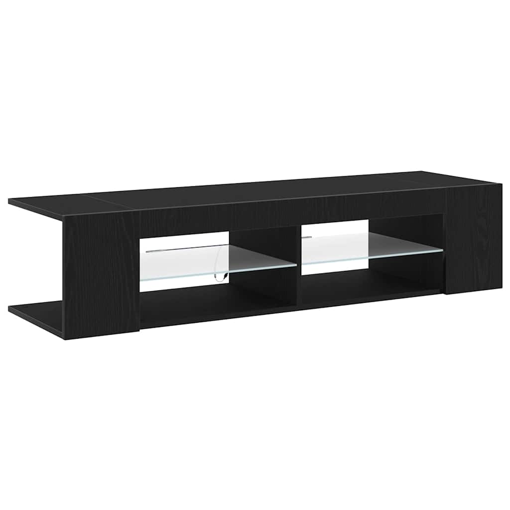 Cabinet TV Negru 135 x 39 x 30 cm Lemn compozit GartenMobel Dekor
