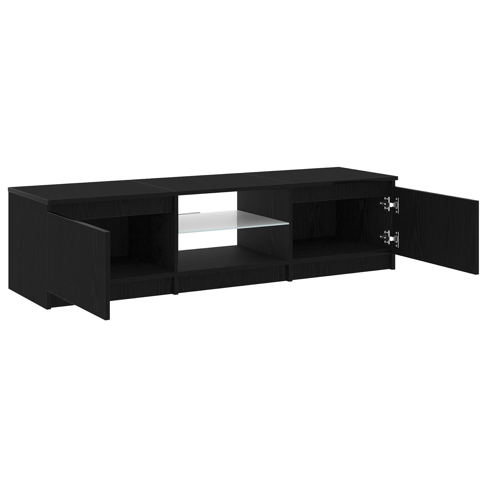 Cabinet TV Negru 140 x 38.5 x 36 cm Lemn compozit GartenMobel Dekor