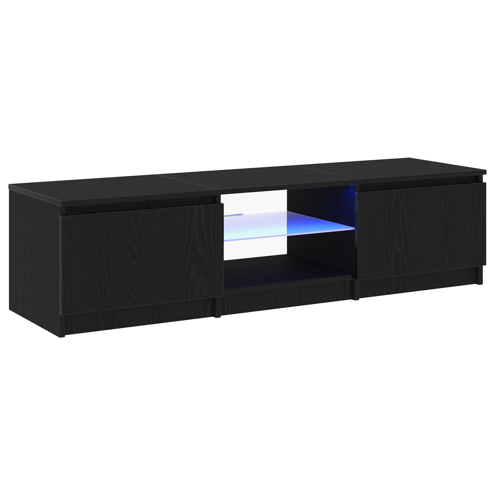 Cabinet TV Negru 140 x 38.5 x 36 cm Lemn compozit GartenMobel Dekor
