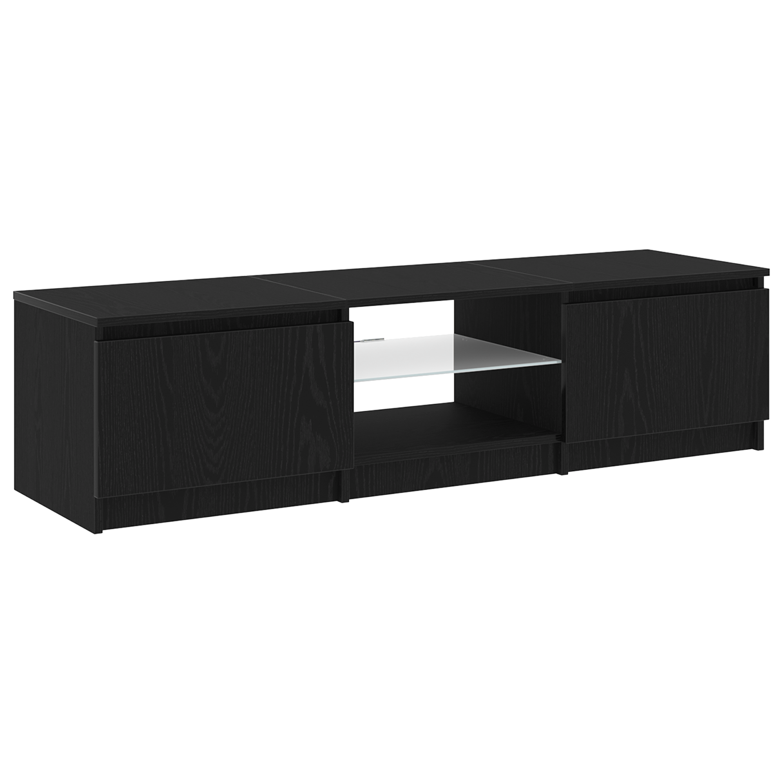 Cabinet TV Negru 140 x 38.5 x 36 cm Lemn compozit GartenMobel Dekor