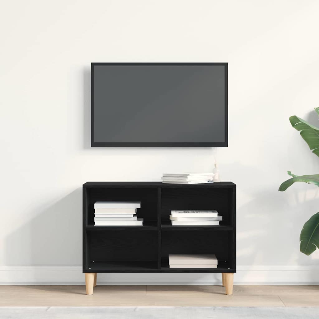 Cabinet TV Negru 69.5 x 30 x 50 cm Lemn compozit GartenMobel Dekor