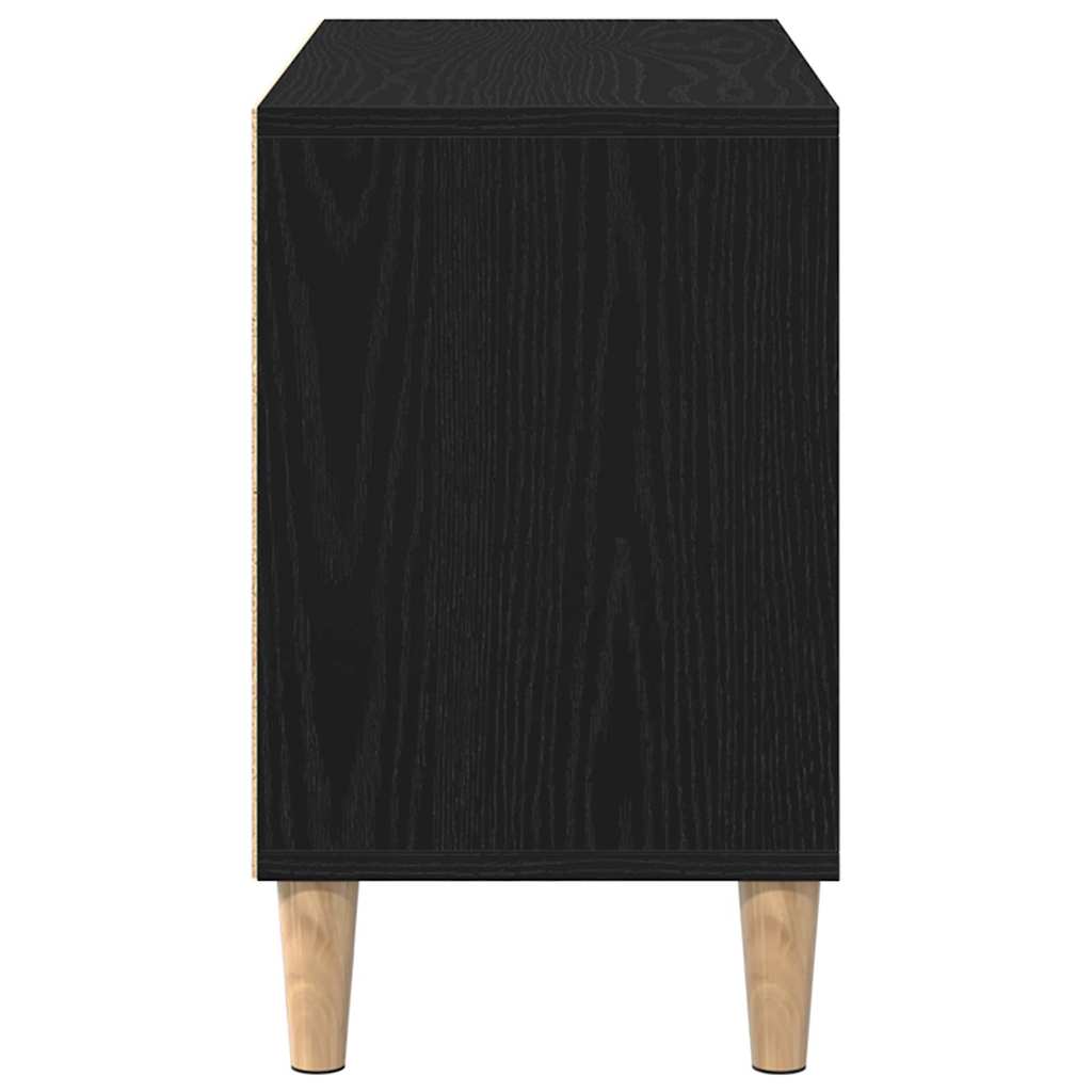 Cabinet TV Negru 69.5 x 30 x 50 cm Lemn compozit GartenMobel Dekor