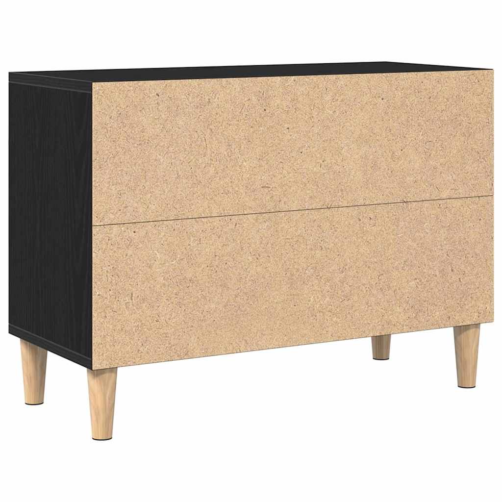 Cabinet TV Negru 69.5 x 30 x 50 cm Lemn compozit GartenMobel Dekor