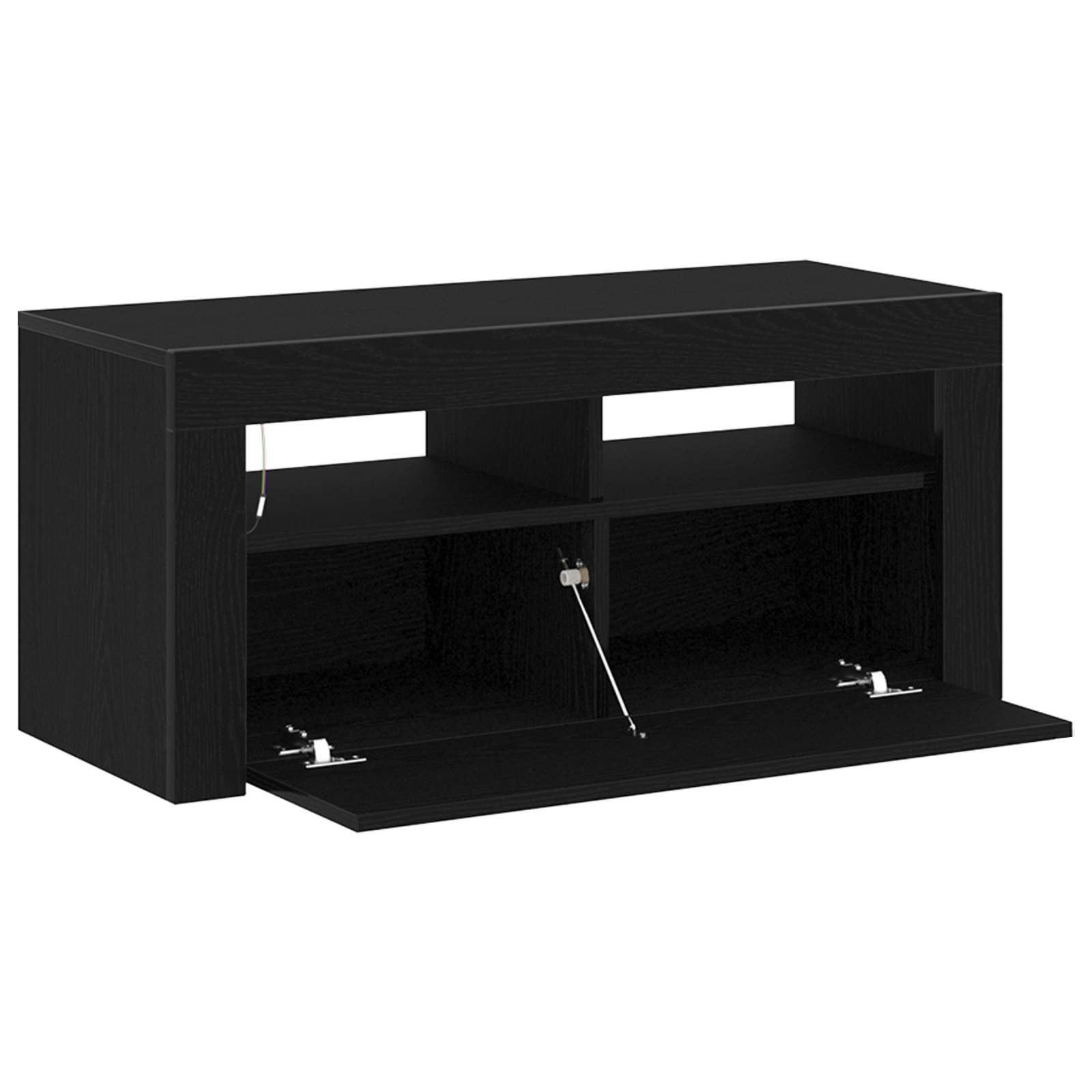 Cabinet TV Negru 90 x 35 x 40 cm Lemn compozit GartenMobel Dekor