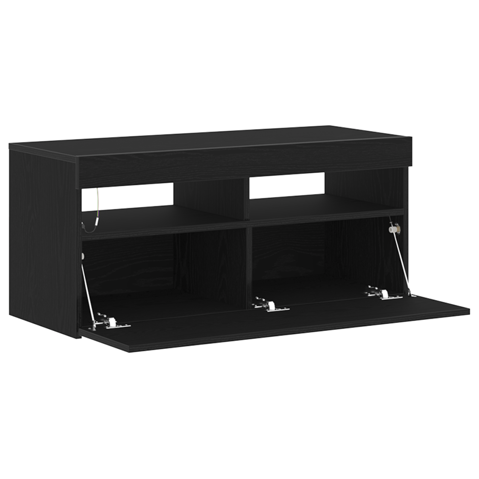 Cabinet TV Negru 90 x 35 x 40 cm Lemn compozit GartenMobel Dekor