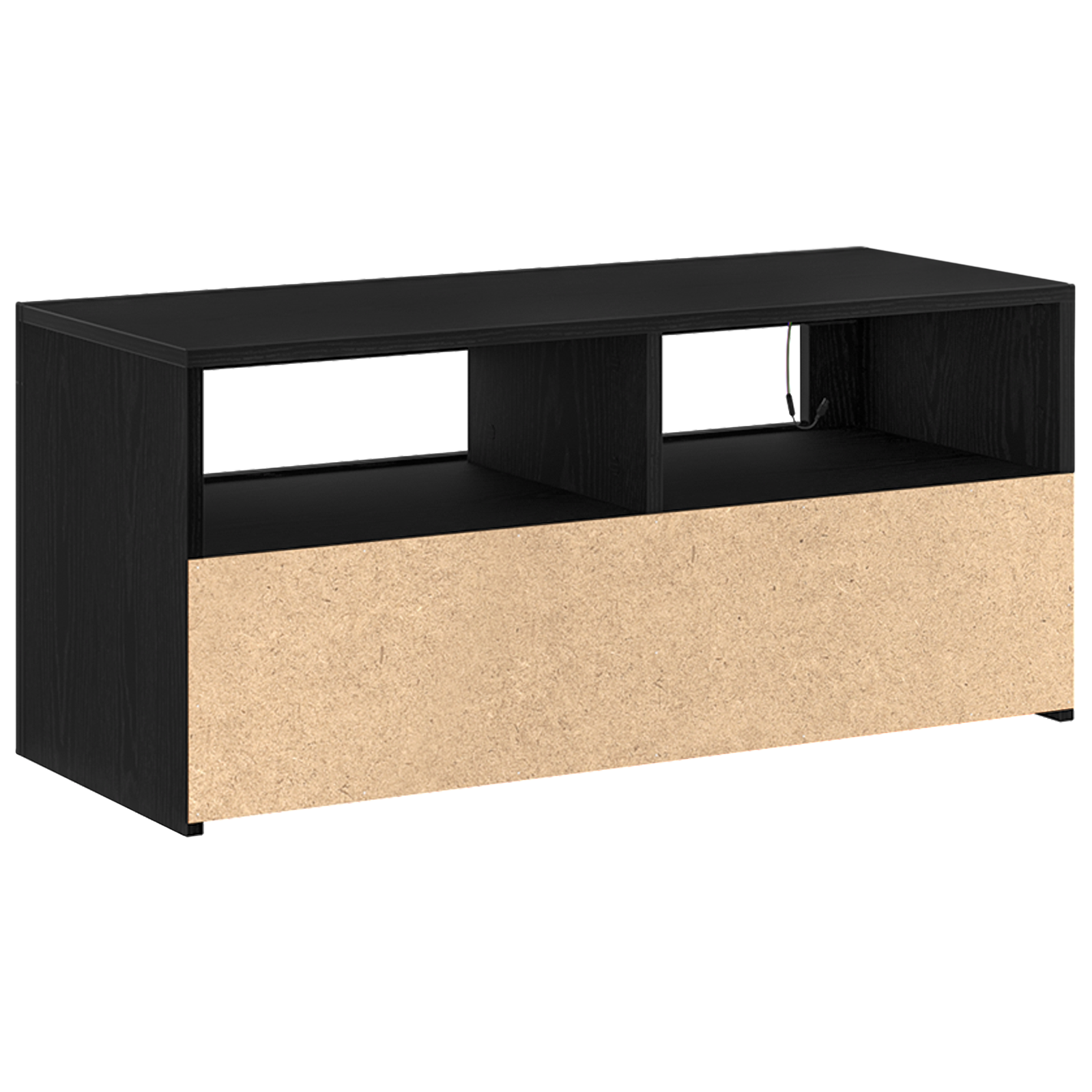 Cabinet TV Negru 90 x 35 x 40 cm Lemn compozit GartenMobel Dekor
