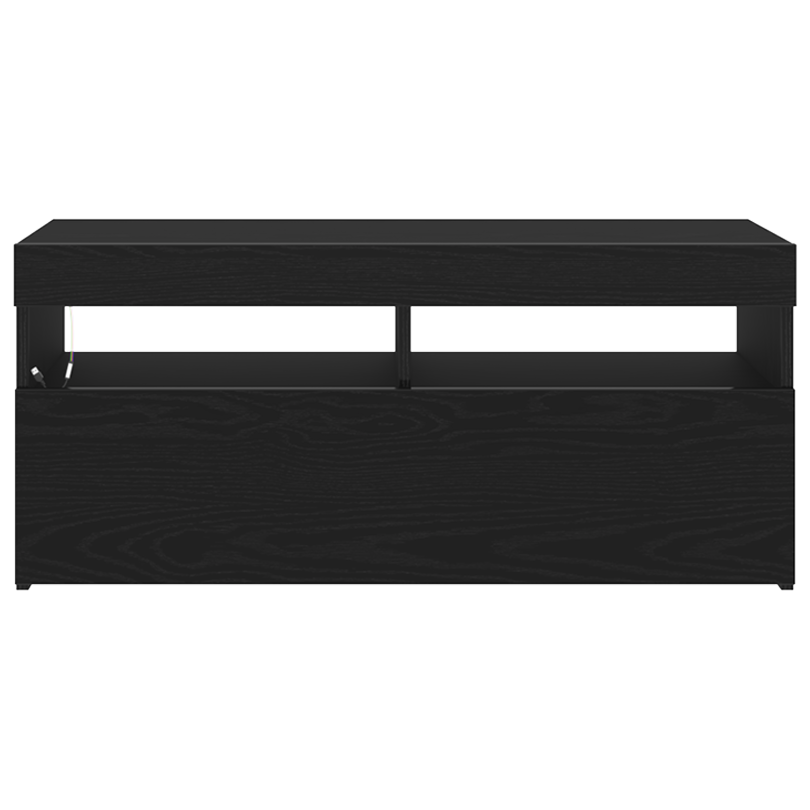 Cabinet TV Negru 90 x 35 x 40 cm Lemn compozit GartenMobel Dekor