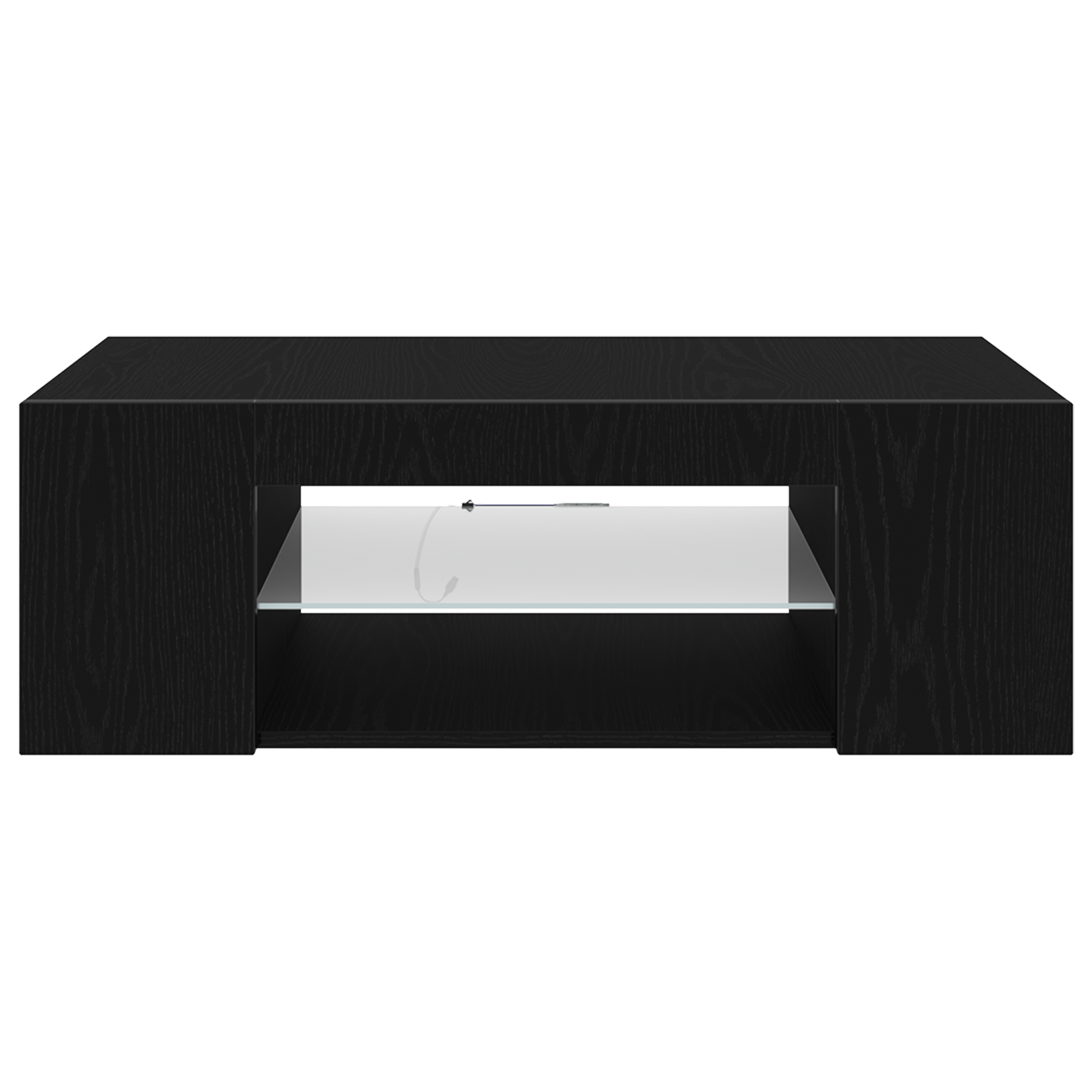 Cabinet TV Negru 90 x 39 x 30 cm Lemn compozit GartenMobel Dekor