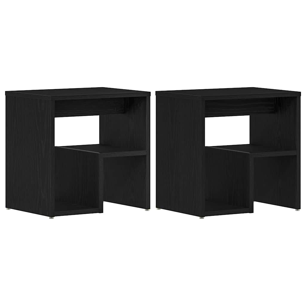Dulap de noapte 2 pcs Stejar negru 40 x 30 x 40 cm GartenMobel Dekor