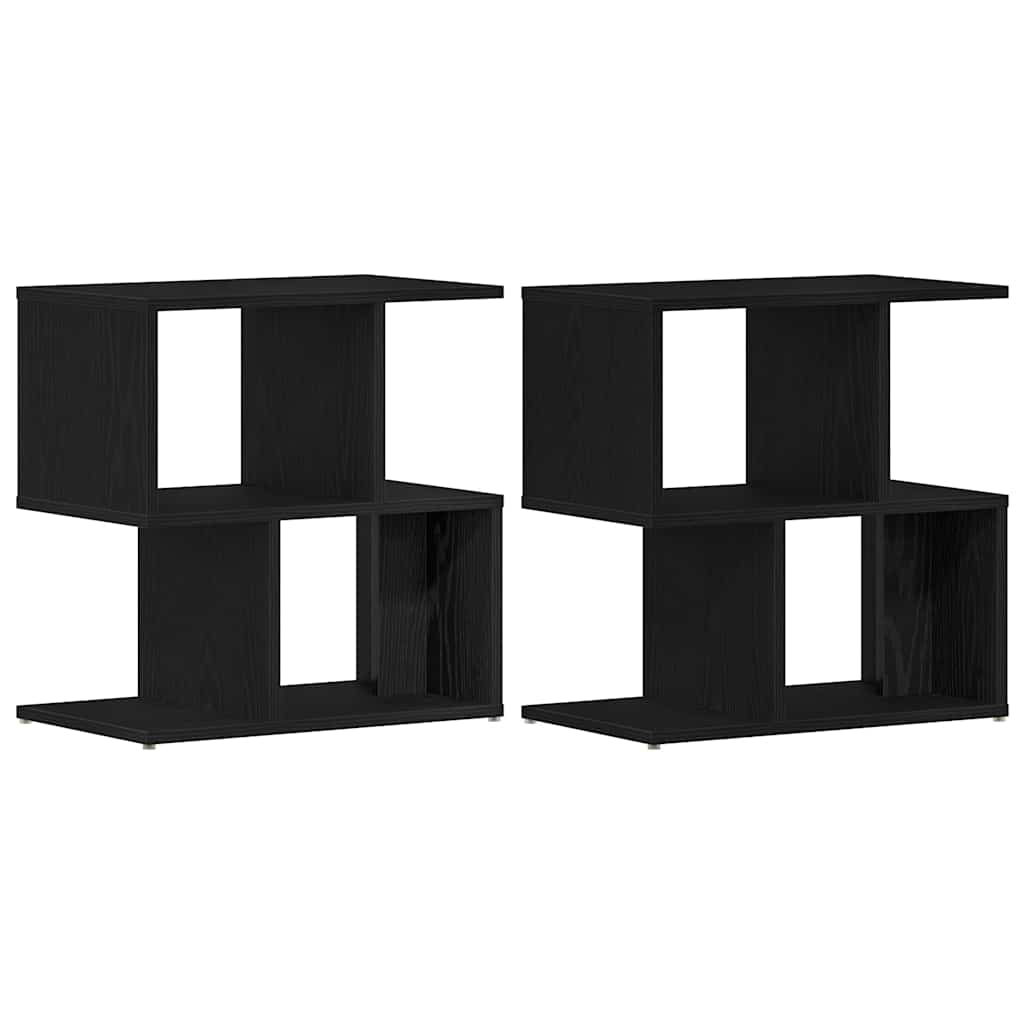 Dulap de noapte 2 pcs Stejar negru 50 x 30 x 51,5 cm GartenMobel Dekor