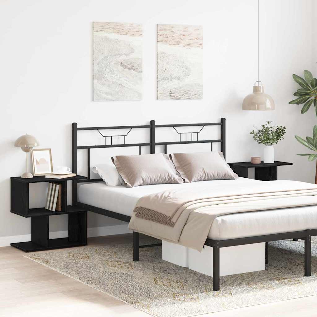 Dulap de noapte 2 pcs Stejar negru 50 x 30 x 51,5 cm GartenMobel Dekor