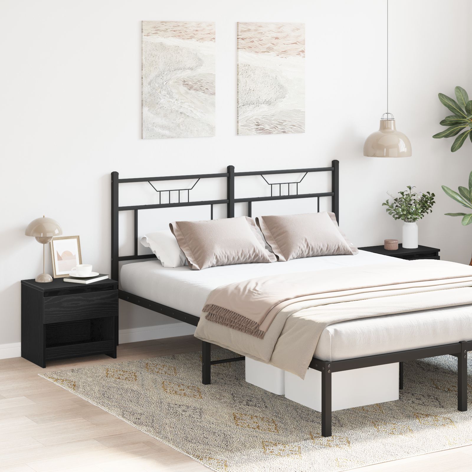 Dulap de noapte cu sertar 2 pcs Stejar Negru 40 x 30 x 39 cm GartenMobel Dekor