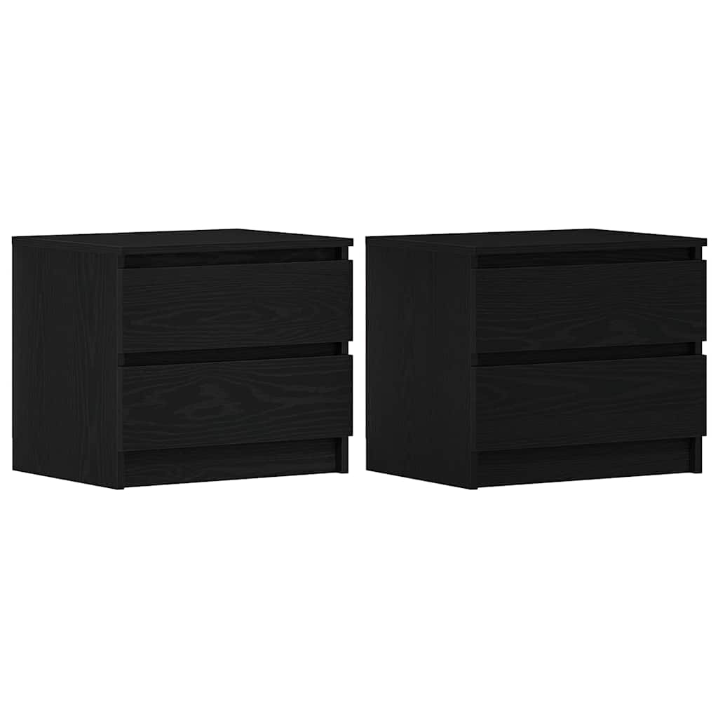 Dulap de noapte cu sertar 2 pcs Stejar negru 50 x 40 x 43.5 cm GartenMobel Dekor