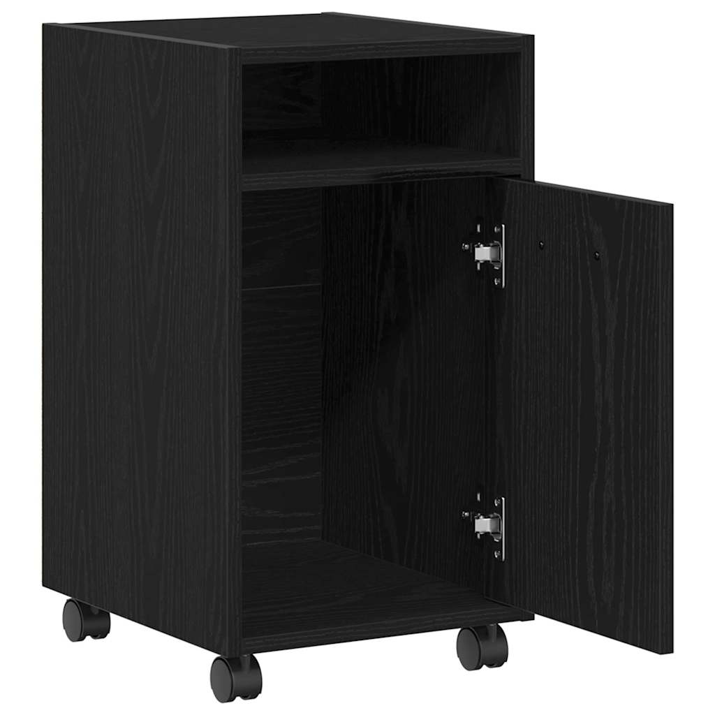 Dulap lateral cu roți cu roata Stejar negru 33 x 38 x 60 cm GartenMobel Dekor