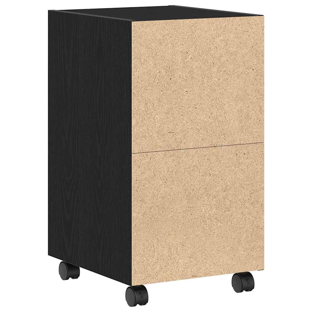 Dulap lateral cu roți cu roata Stejar negru 33 x 38 x 60 cm GartenMobel Dekor
