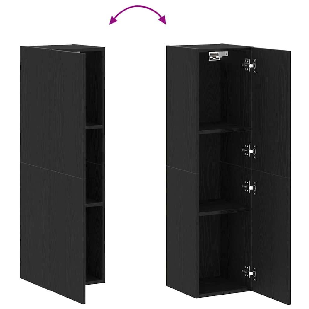 Dulap pentru TV de perete Stejar negru 30.5 x 30 x 110 cm GartenMobel Dekor