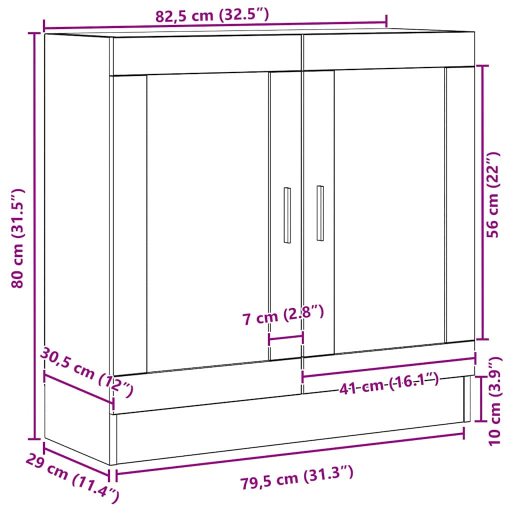 Dulap pentru cărți Stejar negru 82.5 x 30.5 x 80 cm GartenMobel Dekor