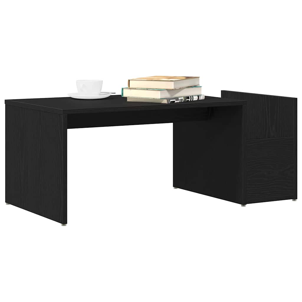 Masă de cafea Stejar negru 90 x 45 x 35 cm Lemn compozit GartenMobel Dekor