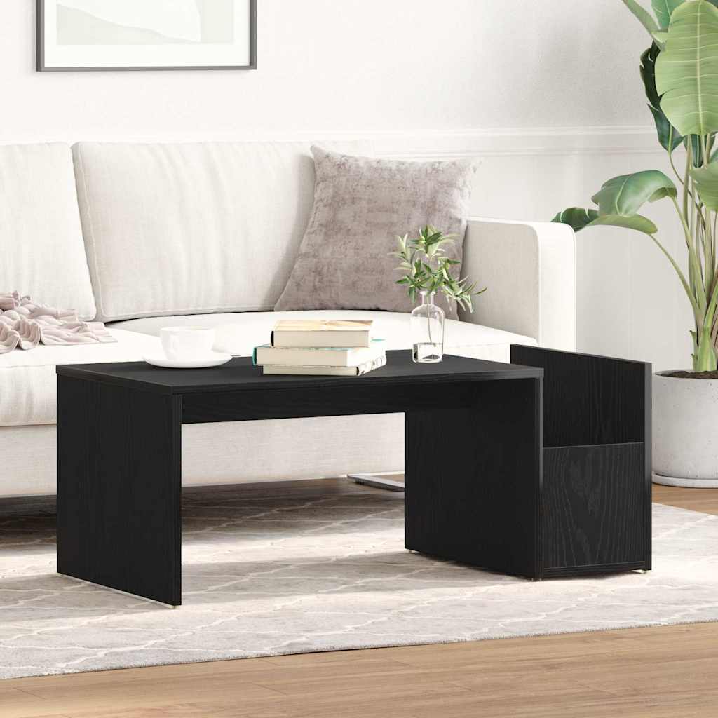 Masă de cafea Stejar negru 90 x 45 x 35 cm Lemn compozit GartenMobel Dekor