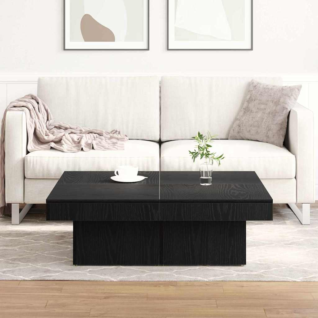 Masă de cafea Stejar negru 90 x 90 x 28 cm Lemn compozit GartenMobel Dekor