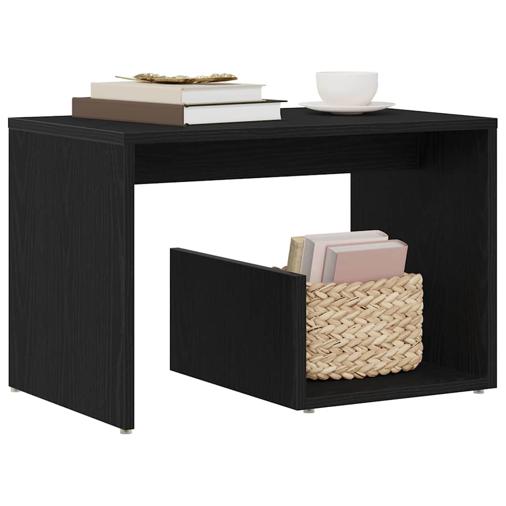 Masă laterală Stejar negru 59 x 36 x 38 cm Lemn compozit GartenMobel Dekor