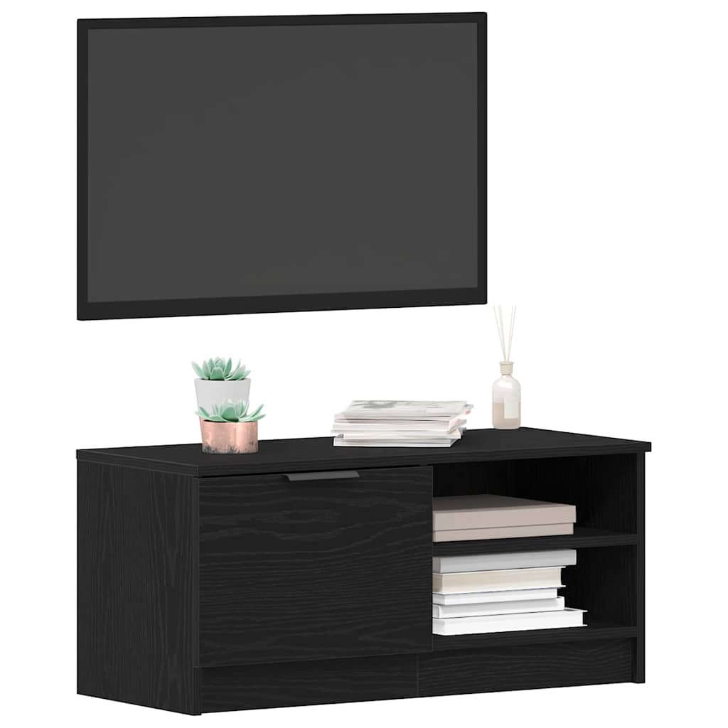 Cabinet TV Negru 80 x 35 x 36.5 cm Lemn compozit GartenMobel Dekor
