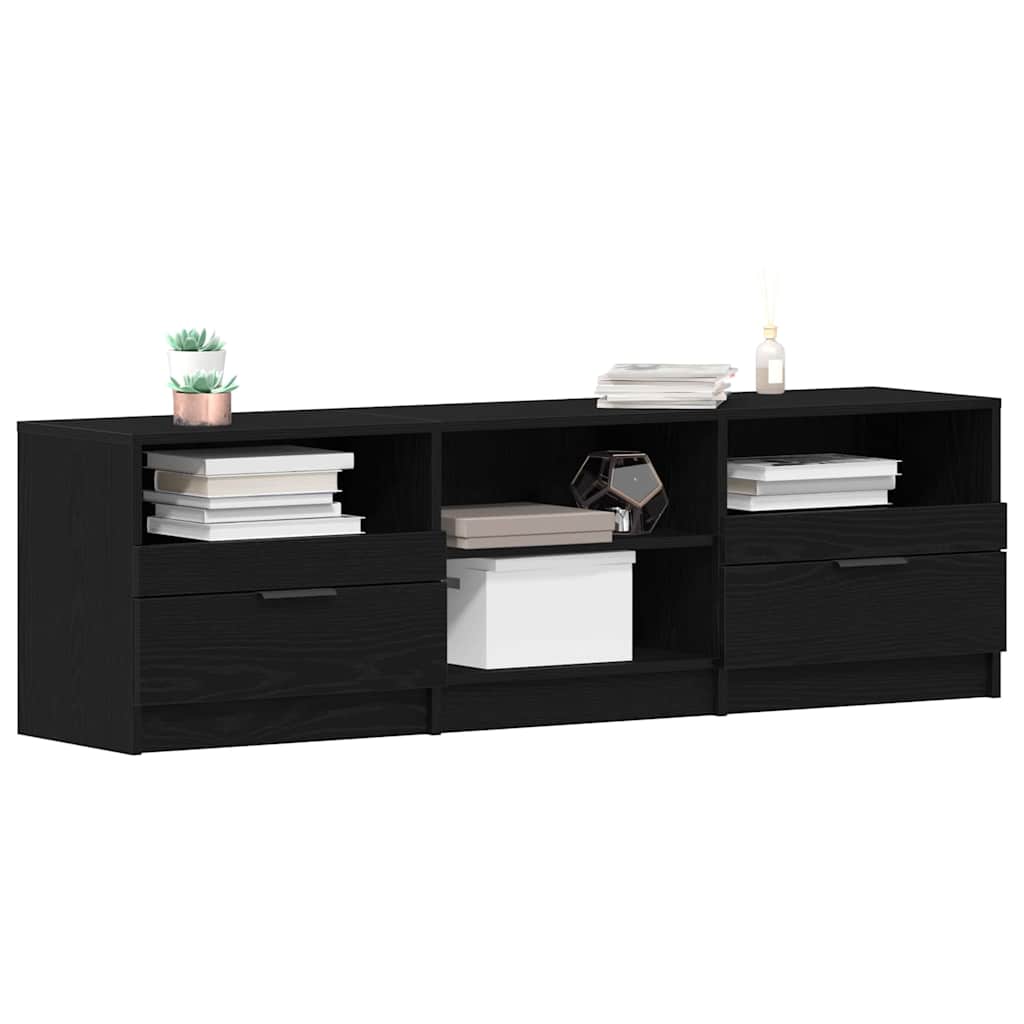 Cabinet TV cu sertar Negru 150 x 33.5 x 45 cm Lemn compozit GartenMobel Dekor