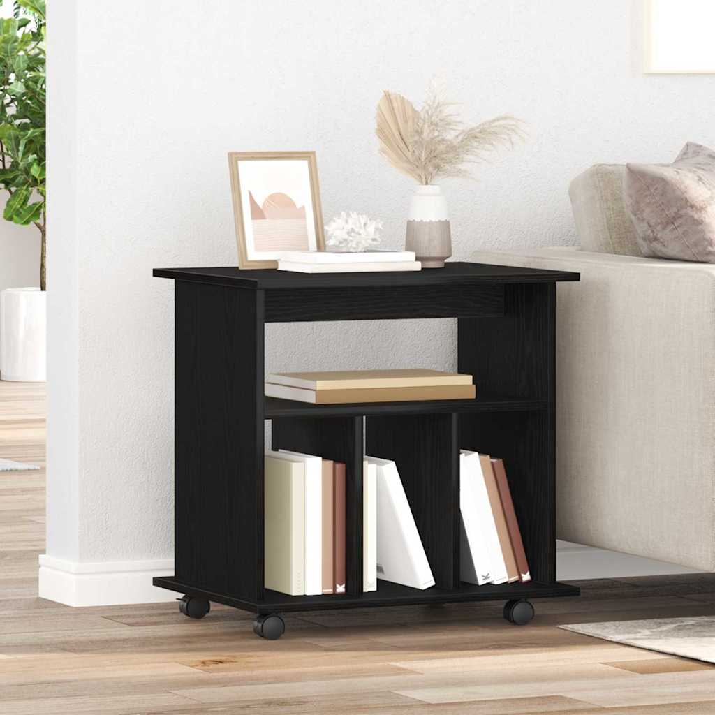 Cabinet mobil Stejar negru 60 x 45 x 55 cm Lemn compozit GartenMobel Dekor